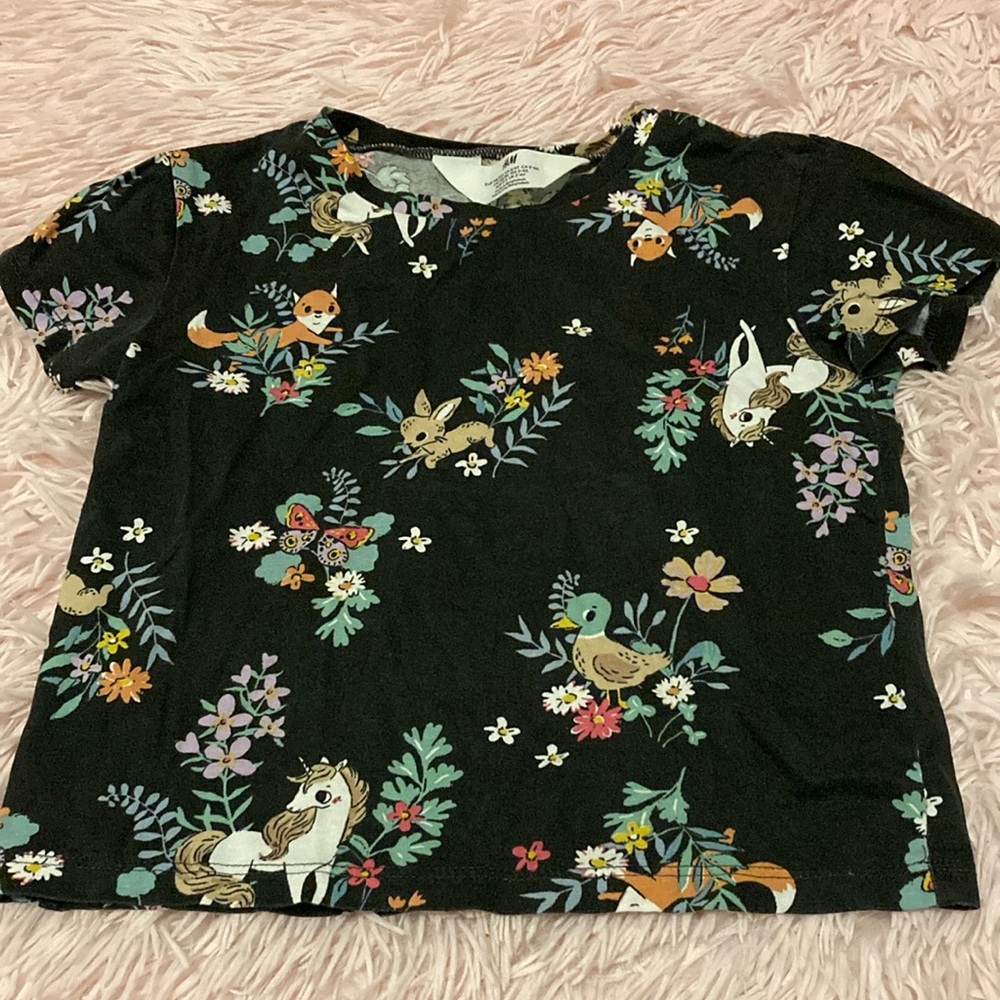 H&M 3/4T printed Tshirt